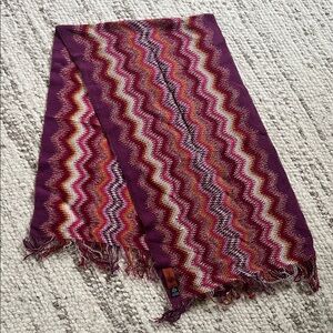 Missoni Colorful Zigzag Patterned Scarf